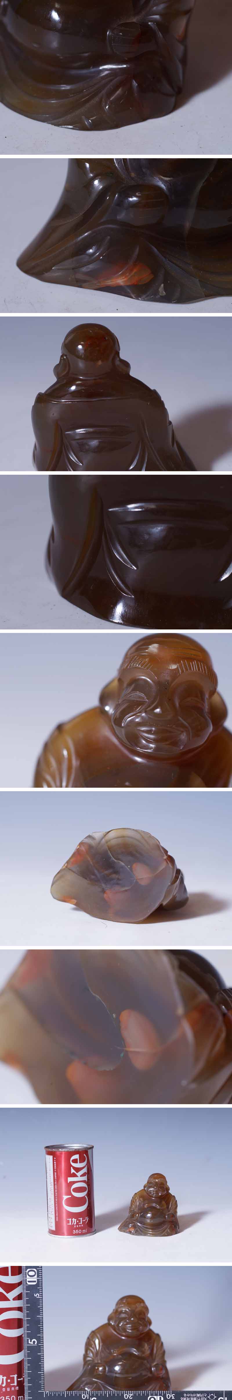 最短出荷rb61kf51m　瑪瑙　布袋様　置物　・東洋彫刻・　検）飾り物　鑑賞置物　仏教美術　七福神　縁起物　メノウ 仏像